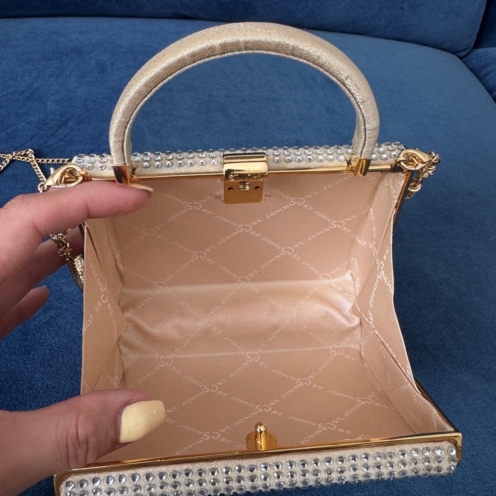 St. John Vintage‎ Mini top Handle Gold Evening Bag . - Picture 12 of 12